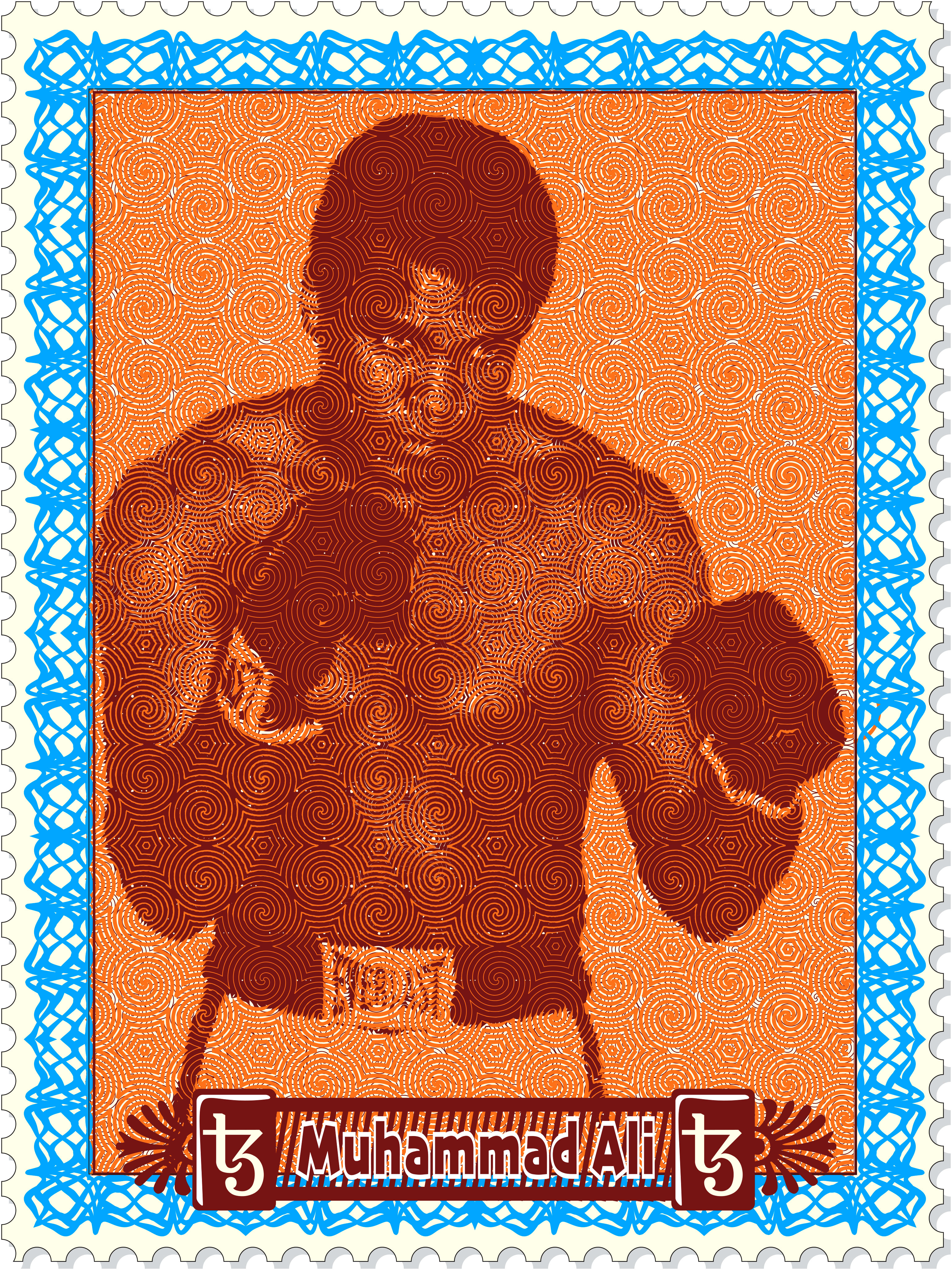 SPORT STAMP MOHAMAD ALI 001 teia