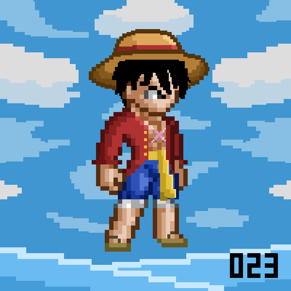 Luffy (One Piece) #023 - teia
